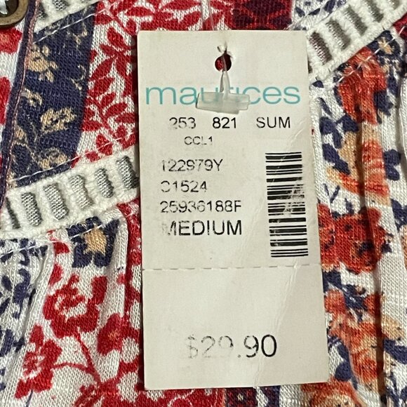Maurices Red, White & Blue Top Medium - Picture 4 of 4